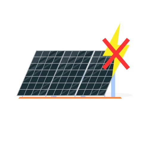 Placas solares sin luz