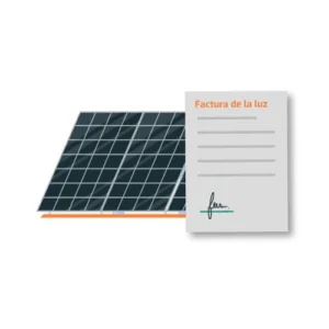 Factura de la luz con placas solares